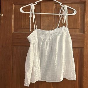 white summer Loft top